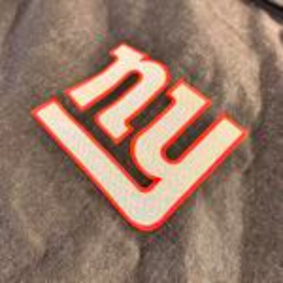 Jeff Hamilton Faded Black New York Giants Bomber Varsity Jacket Size L - Picture 7 of 7